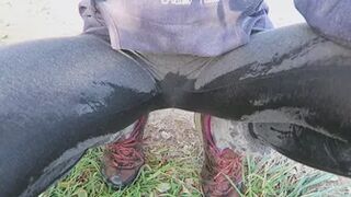 Mylene - Public pants wetting and fisting
