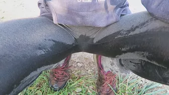 Mylene - Public pants wetting and fisting