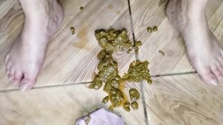 Miamartins - Another disgusting pantypoop on granny panties