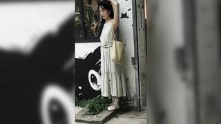 Peeing While Shopping on a Pedestrian Street