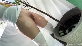 kinkysis - Balcony anal + piss on my tits Forgive me that the anal was a bit..