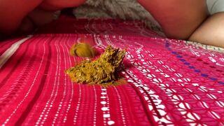 ElleClarkScatQueen - Masturbating my big dildo with shit