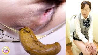 DLSL-665 03 Toilet next to the kitchenette: Constipated woman's farts are audible and defecated