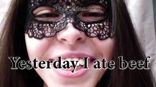 suppkakiem - Alina is powerful pooping in mouth after constipation 4 days