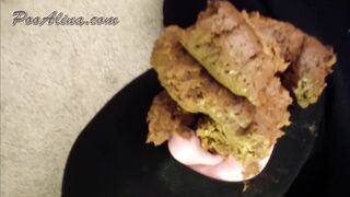 suppkakiem - Alina is powerful pooping in mouth after constipation 4 days