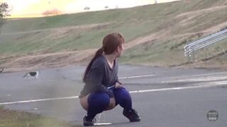 DJKN-01 04 Hidden camera footage of a jogger peeing in the open with no time to hide