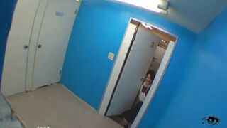 JD-03 01 Stealthy schoolgirls sneaky peeing in staff’s toilet
