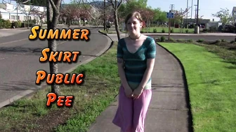 Summer Skirt Public Pee