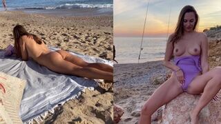 Tanispicy - beach pissing & posing