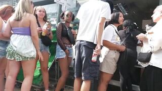 Cute Black Girl Holding Her Crotch