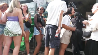 Cute Black Girl Holding Her Crotch