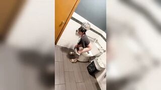 adorableamy - coffee shop bathroom voyeur