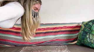 Sophia Sprinkle - Solid Shit on Couch and Close-up Wipe!