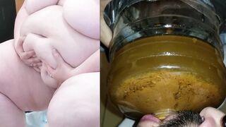 SSBBW Queen Siya - 1 LITER PEE on fresh HUGE DUMP