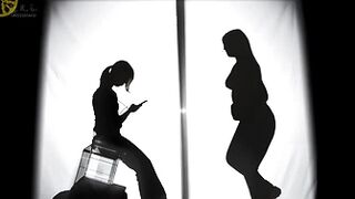 OJHI-821 02 Real-life silhouettes – shadow puppets depicting urination