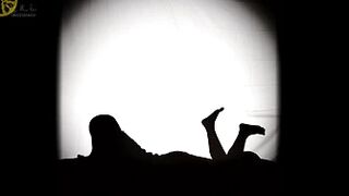 OJHI-821 01 Real-life silhouettes – shadow puppets depicting urination