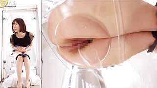 OJHI-820 04 Extreme Urination in a Western-Style Toilet: Buttocks Edition 5 - Buttocks Viewed Through a One-Way Mirror