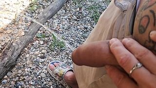 ARONCORA - Pov Aroncora couple peeing in public place amateur hot video with extra wide pussy