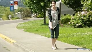 Peeing Her Jeans in Public