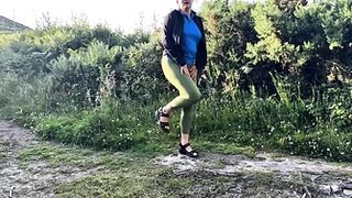 Sunshine_nude - Sunshine Outdoors Pee Accident- Deep Forest Piss Collection
