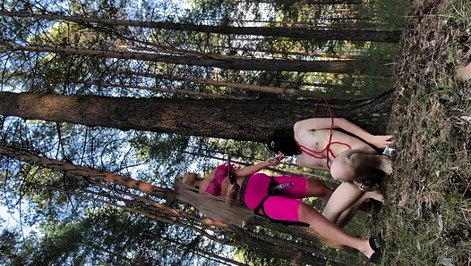 Domina Evgenia - I Continue To Humiliate My Slave In The Woods