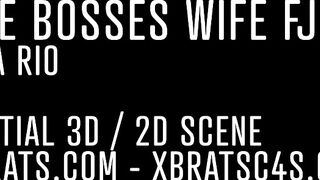 Ama Rio - Bosses New GF Footjob - Spatial 3D - 2D MP4