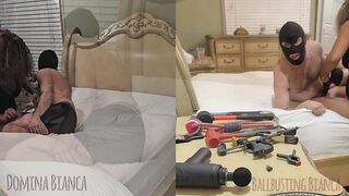 Ballbusting Tools Galore denied orgasm