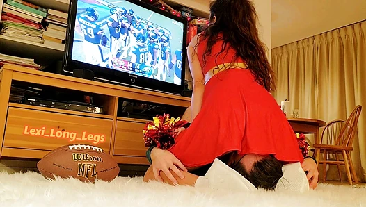 Cheerleader Facesitting On Super Bowl Sunday