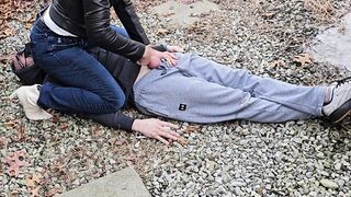BallbustingBianca Humiliating Outdoor Fan Meet