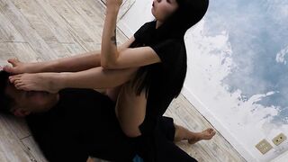 Cruel foot smelling girl