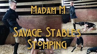 Savage Stables Stomping, dressage cropping, skin scraping and humiliating beatdowns for the stable boy
