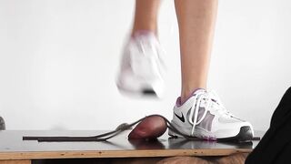 Furious Trampling, Stomping, Jogging until Cum in Nike Sneakers by Mistress Alina - with Cumshot Compilation (4K) - Cockbox Cockboard Trample CBT Ballbusting
