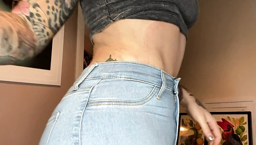Ass Focused Try On Haul with Workout Clothes Leggings Denim Jeans Twerk JOI for Friend