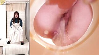 OJHI-842 03 Sneaking a peek from below – Western-style toilet, urination edition