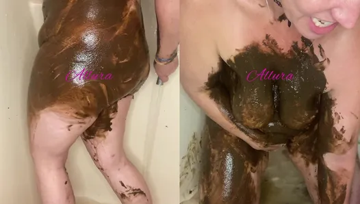 Allura - Scat smear enema slut