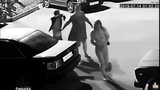 CCTV - Woman Pee Around The Entrance
