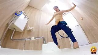 DLEE-775 02 Public toilet hidden camera: women jumping inside the toilet and popping the cork of urine champagne. VOL. 2